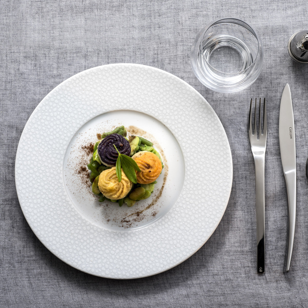 Baghera Blanc - Assiette de présentation 29cm (lot de 6) Médard de Noblat - Mathon - 3