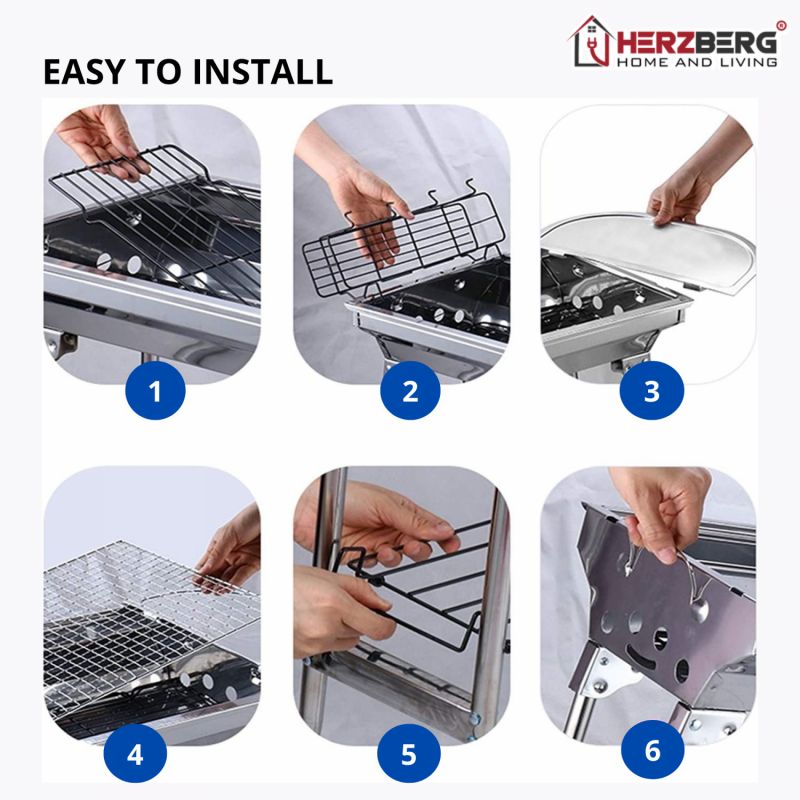 Barbecue grill en acier inoxydable Herzberg HG8112 Herzberg - Mathon - 4