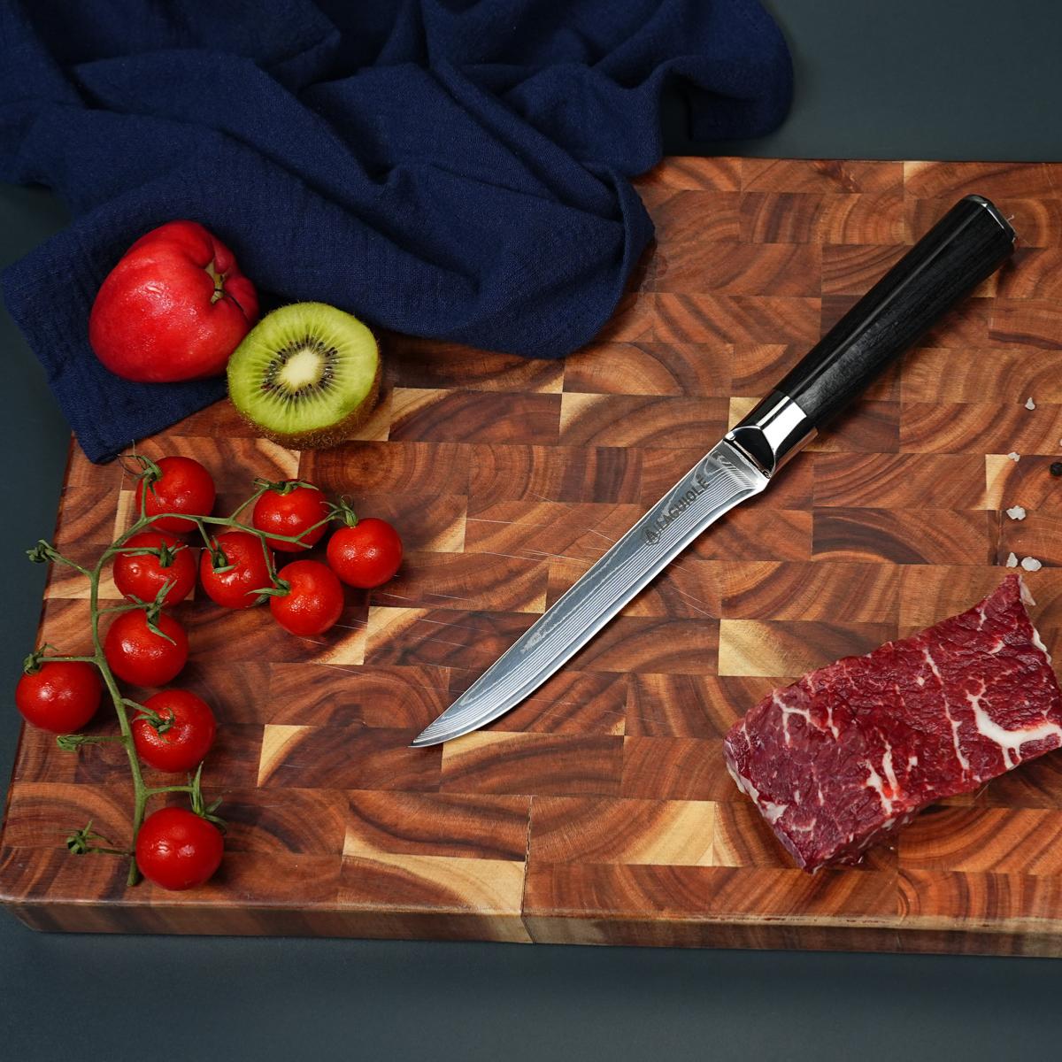 Couteau à désosser noir damas 29cm avec étui - "Core" Laguiole Cuisson - Mathon - 4