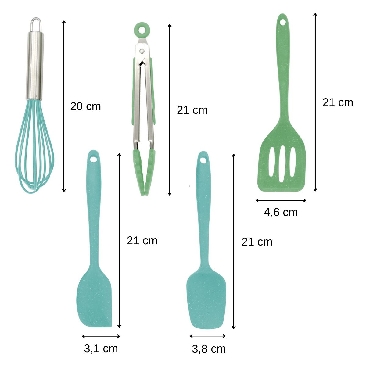 5 ustensiles de cuisine pour enfants en silicone  Mini Monster Fackelmann - Mathon - 3