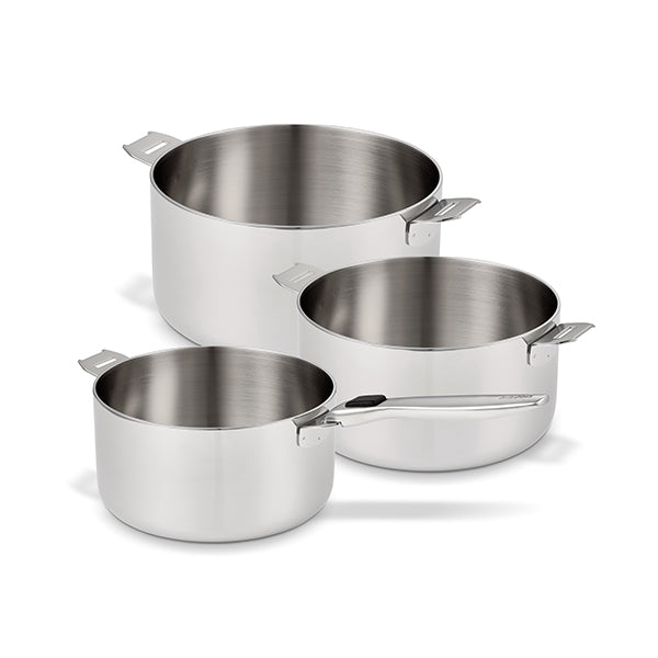 Set 3 casseroles inox Evolution 16, 18 et 20 cm et manche amovible Beka - Mathon - 1