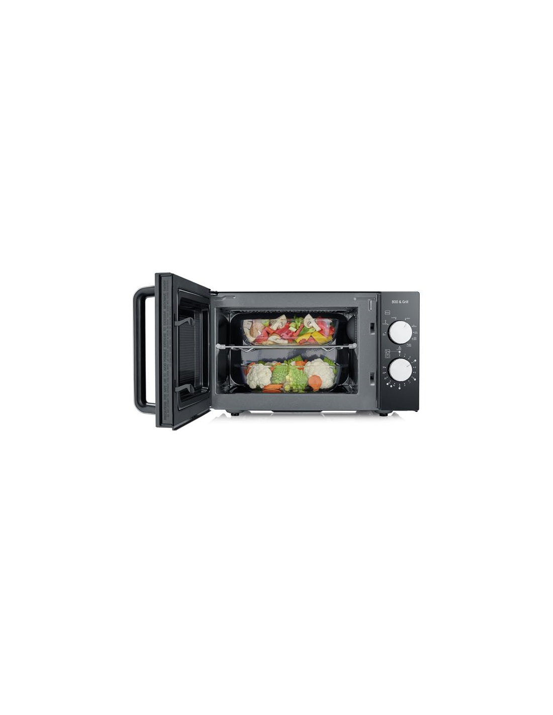 Gril 1000w - Mo 800w - 20l - 9 Puiss - Fond Plat Verre - Gril 2 Niv - Noir/inox Severin - Mathon - 3