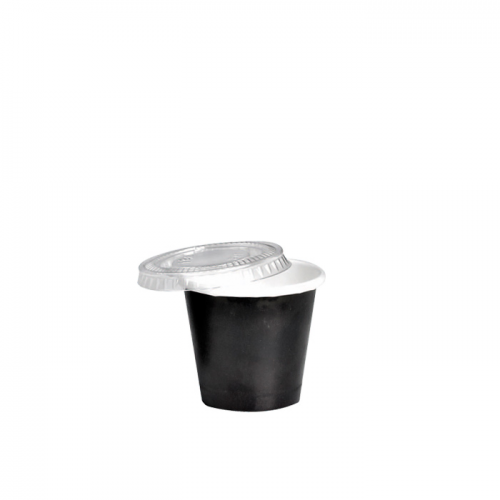 50Pcs - Pot carton noir chaud et froid  H40mm 45ml FirstPack - Mathon - 1