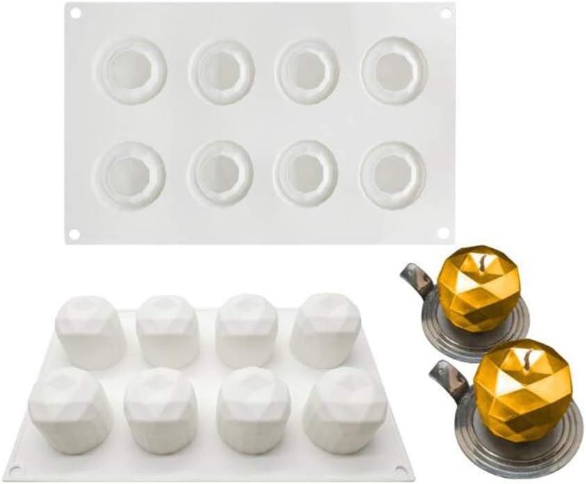 moules 3D pour Glace Chocolat Pâtisserie Dessert, 8 Trous Forme de Pommes en Cristal Vendos85 - Mathon