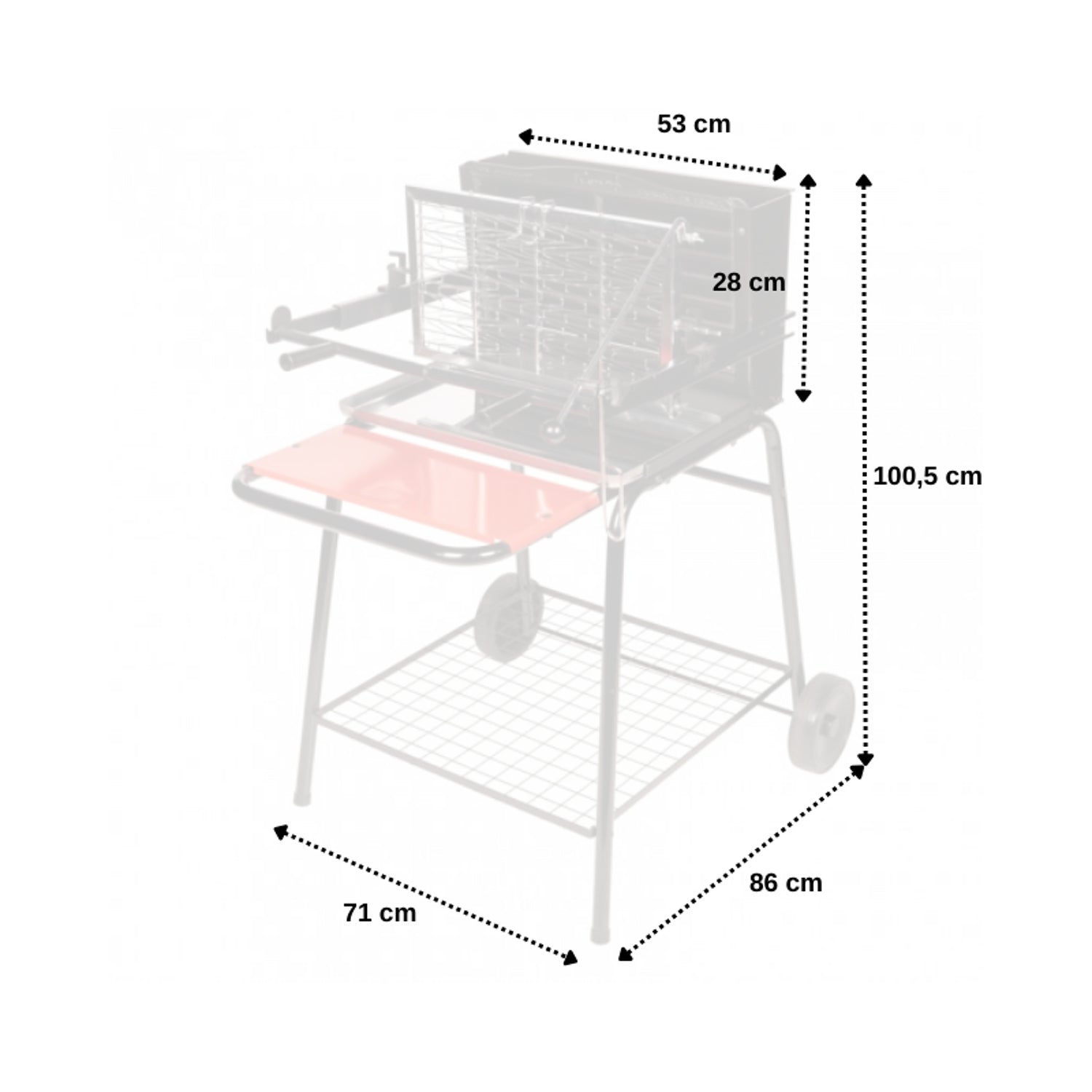 Barbecue au charbon de bois avec foyer vertical RAYMOND Somagic - Mathon - 8