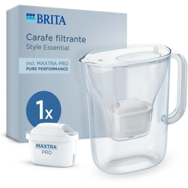 Carafe Filtrante Brita - Style Essential Blanche - Capacité 2,4l Dont Brita - Mathon - 1