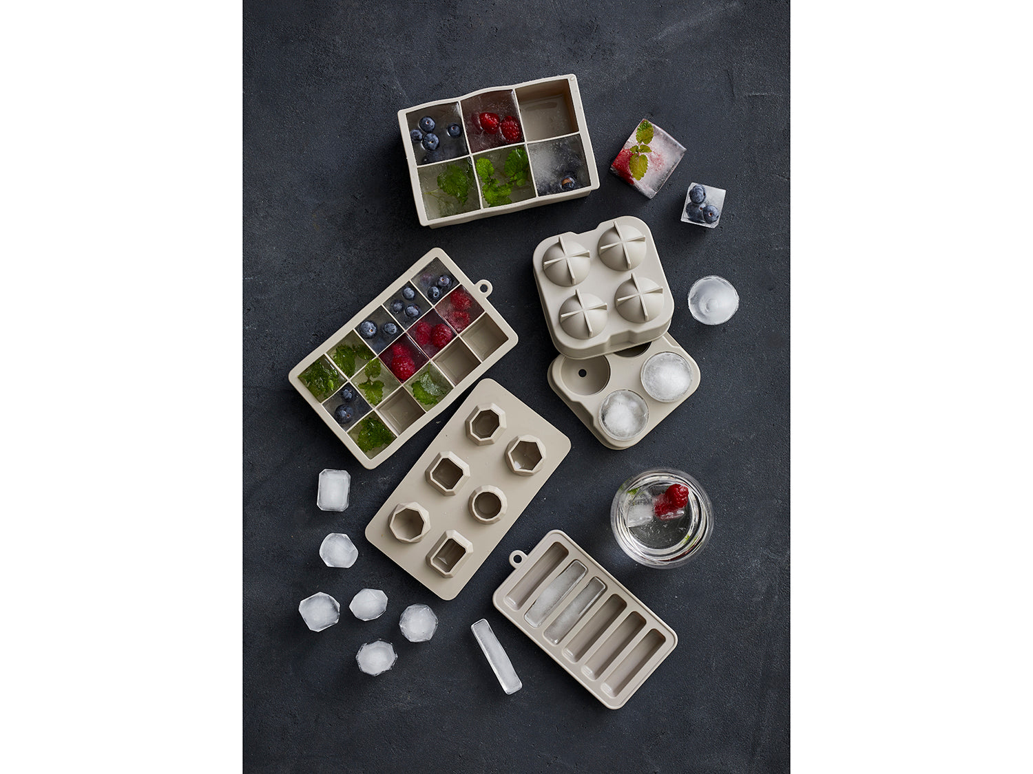 Bac à glaçons en silicone Gris Bitz - Mathon - 5