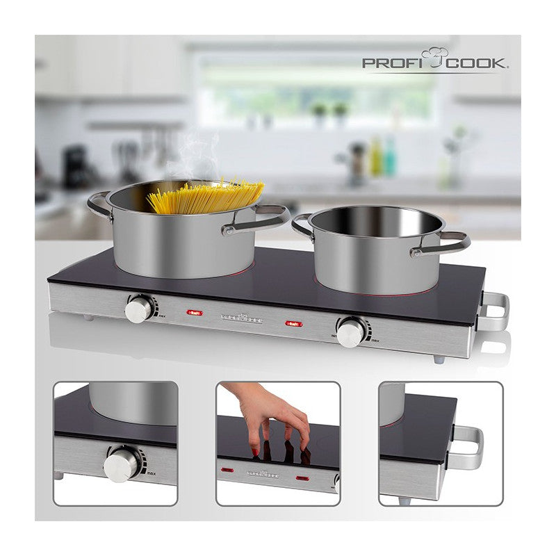Double plaques de cuisson infra Proficook PC-DKP 1211 Proficook - Mathon - 2