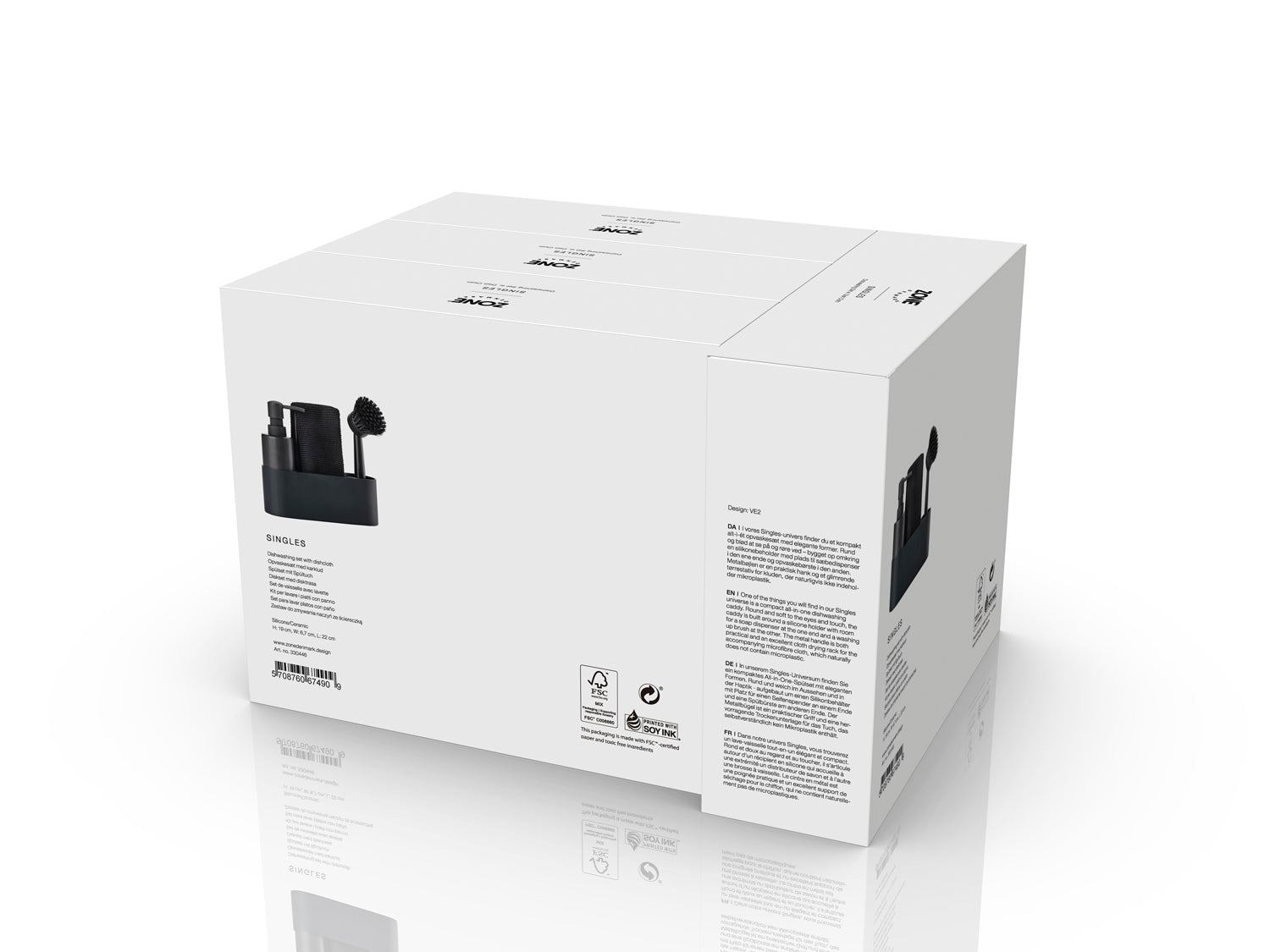 Set de vaisselle SINGLES en silicone et céramique Noir Zone Denmark - Mathon - 5