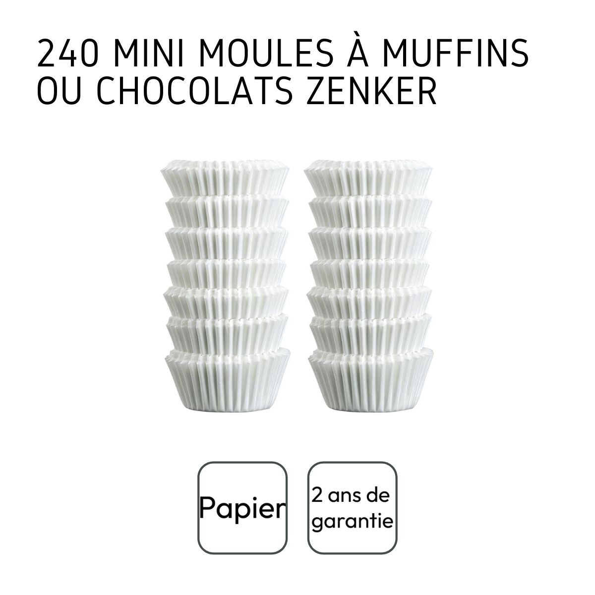 Lot de 240 moules à muffins en papier 3 cm Zenker Smart Pastry Zenker - Mathon - 4