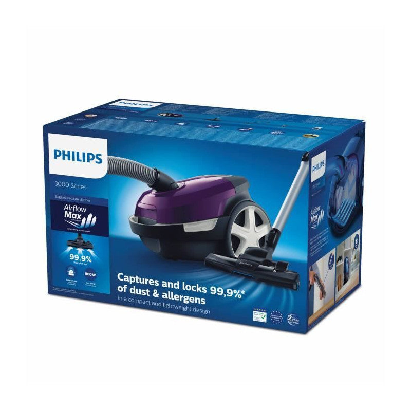 Aspirateur Traineau Avec Sac -   - Xd3100/06 - 900 W - 79 Db - Violet Philips - Mathon - 4