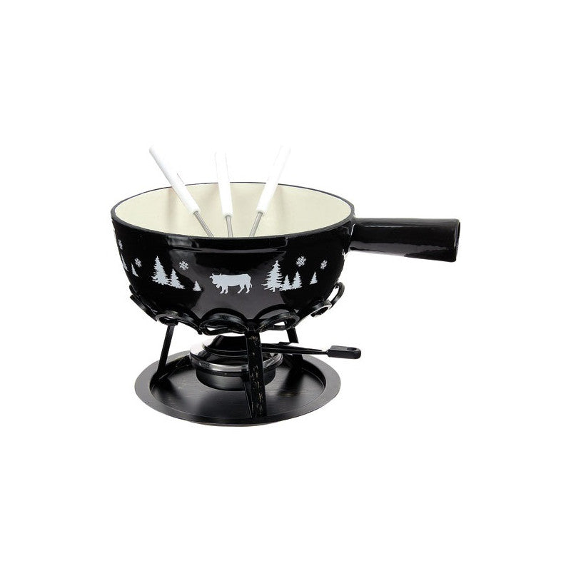 Set Fondue Noir Alpestre 24 Cm Table Et Cook - Dtsansafn-24 Table Et Cook - Mathon