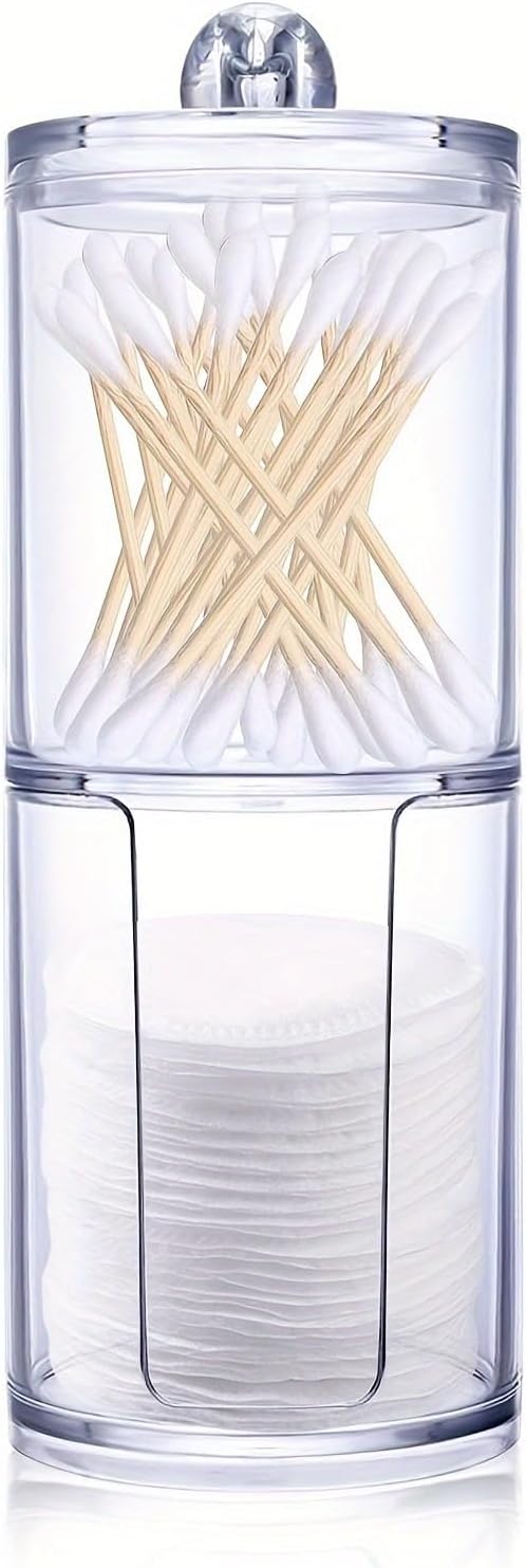 Boîte à coton-tiges 2 en 1 en acrylique transparent Vendos85 - Mathon