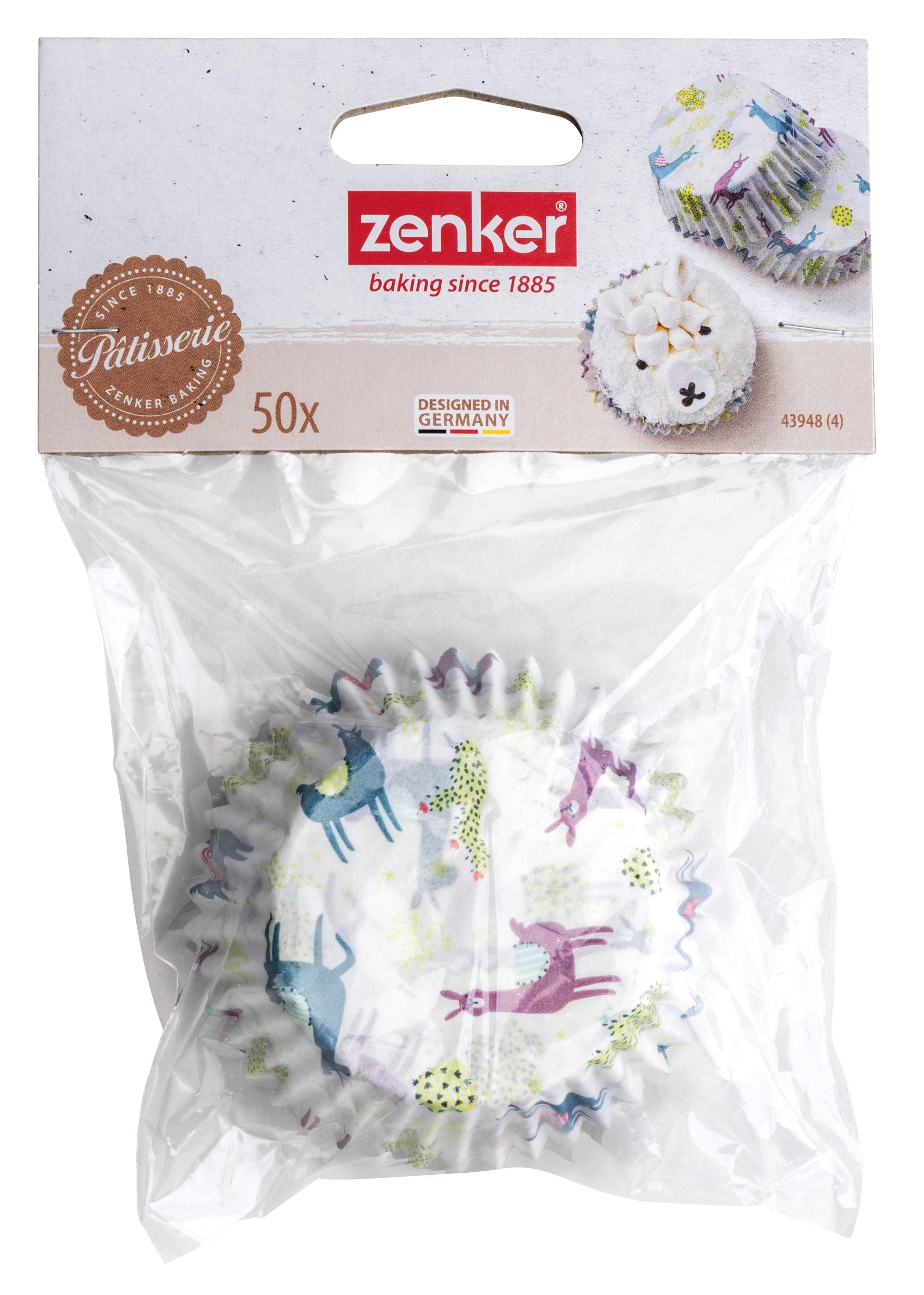 Lot de 50 moules à muffins en papier motif lama et cactus 7 cm Zenker Smart Pastry Zenker - Mathon - 4