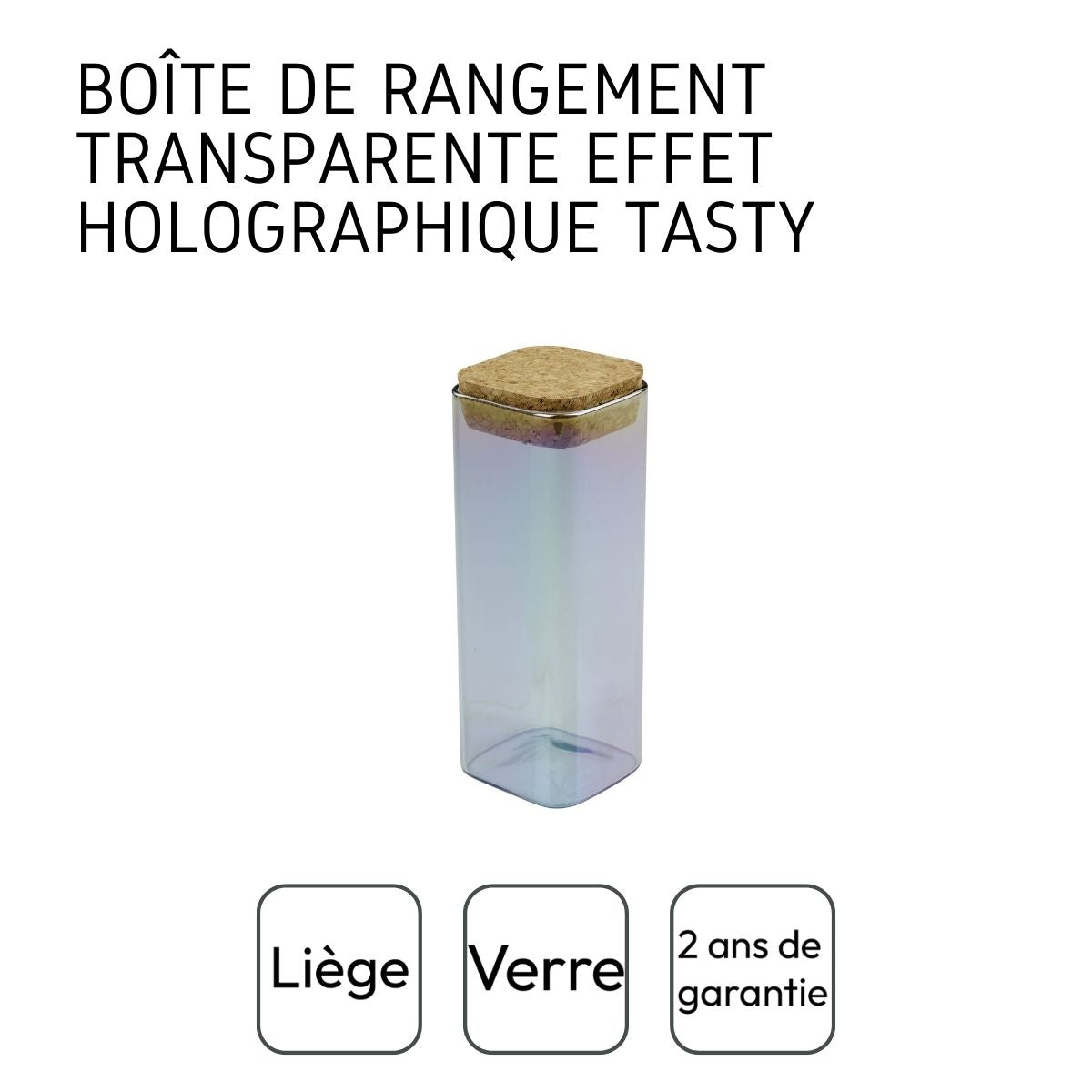 Boîte de conservation en verre 450 ml Tasty Green Tasty - Mathon - 4
