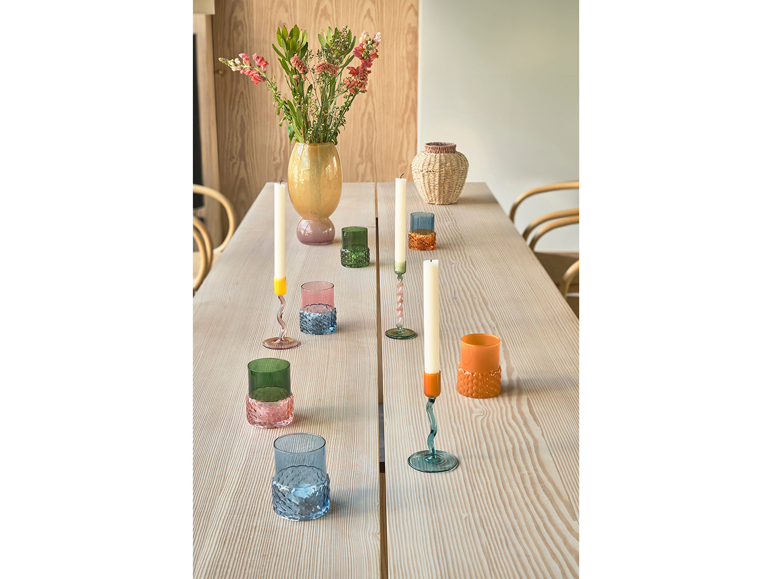 Photophore STYLES en verre Ambre Villa Collection - Mathon - 2