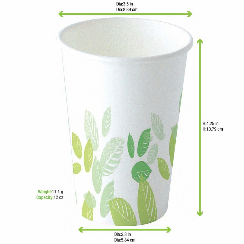 50Pcs - Gobelet carton PLA   H110mm 450ml FirstPack - Mathon - 3