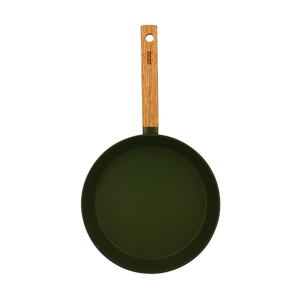 Poêle Ector induction aluminium revêtu manche en bois 24 cm vert Ogo - Mathon - 5