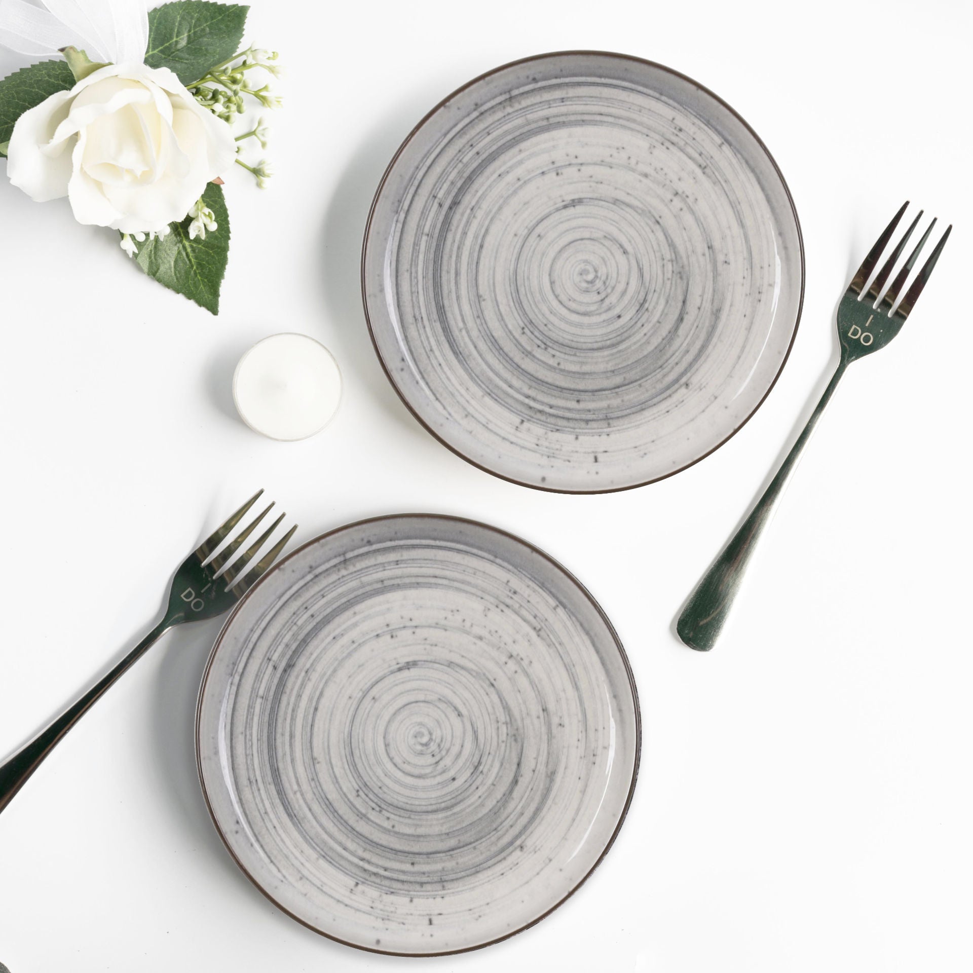 6 assiettes de présentation 32cm Vortex La Mediterranea - Mathon - 3