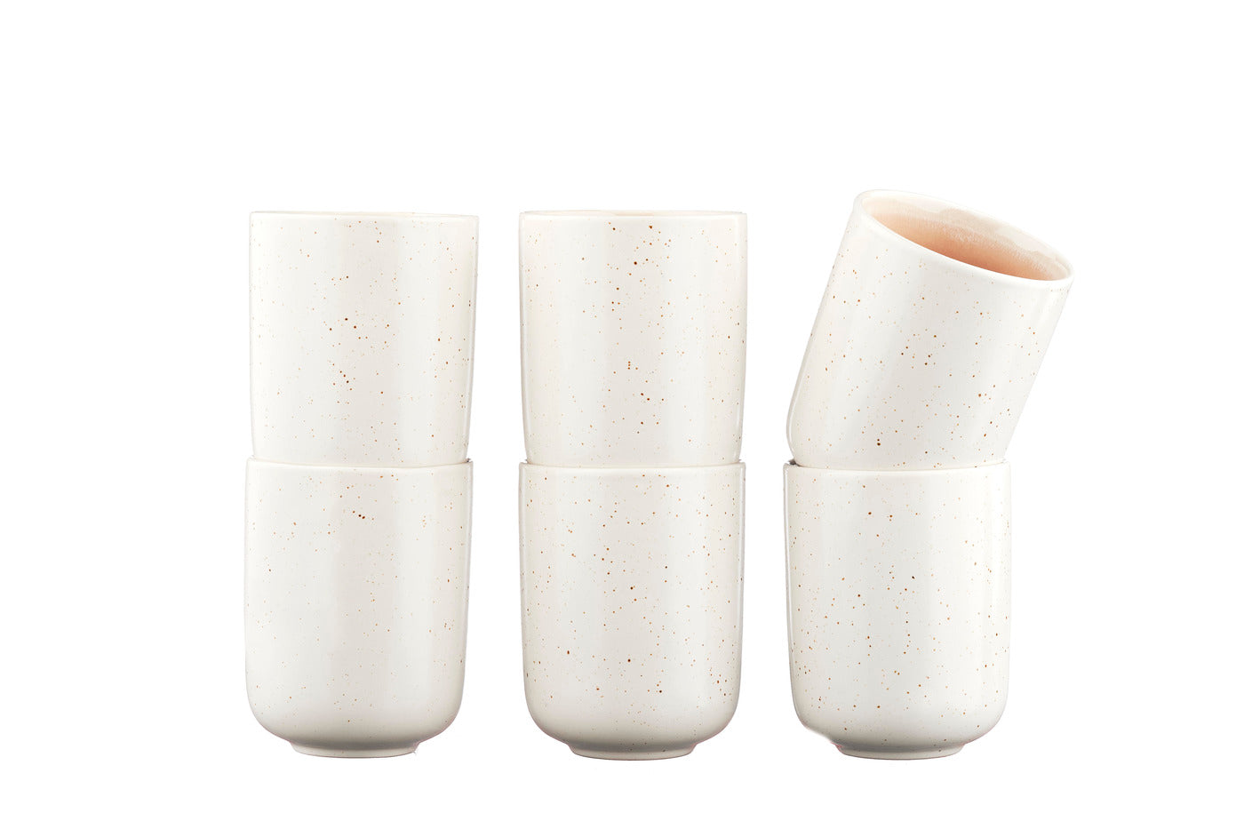 Lot de 6 mugs en grès rose 30cl Björn - Mathon - 3