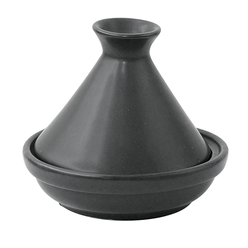 4Pcs - Mini tajine en porcelaine noire   H80mm FirstPack - Mathon - 2