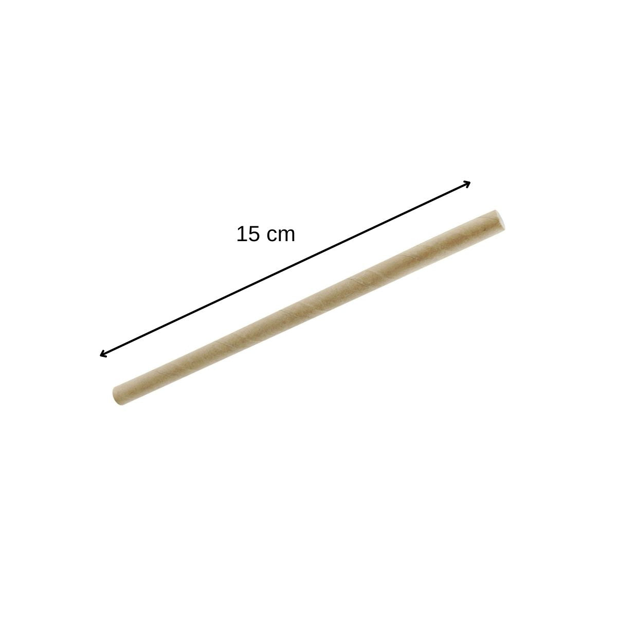 Boite de 50 pailles en papier rigide brun 15 cm  Nature Fackelmann - Mathon - 3