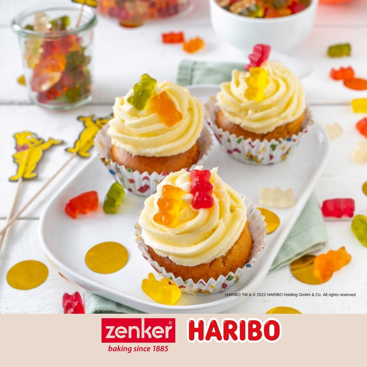 Lot de 50 moules à muffins en papier 6 cm Zenker Haribo Zenker - Mathon - 7