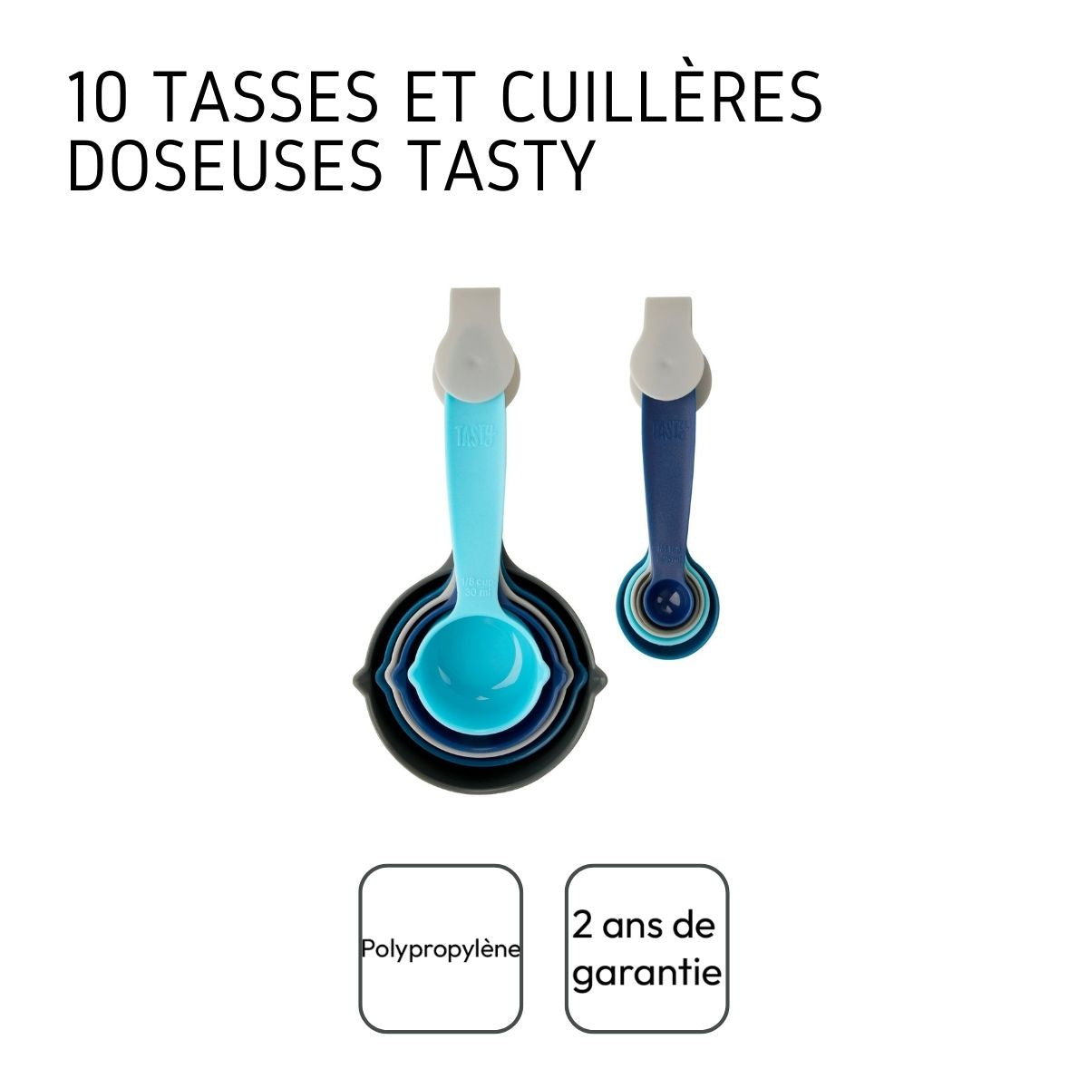 Lot de 10 tasses et cuillères doseuses Tasty Core Tasty - Mathon - 4