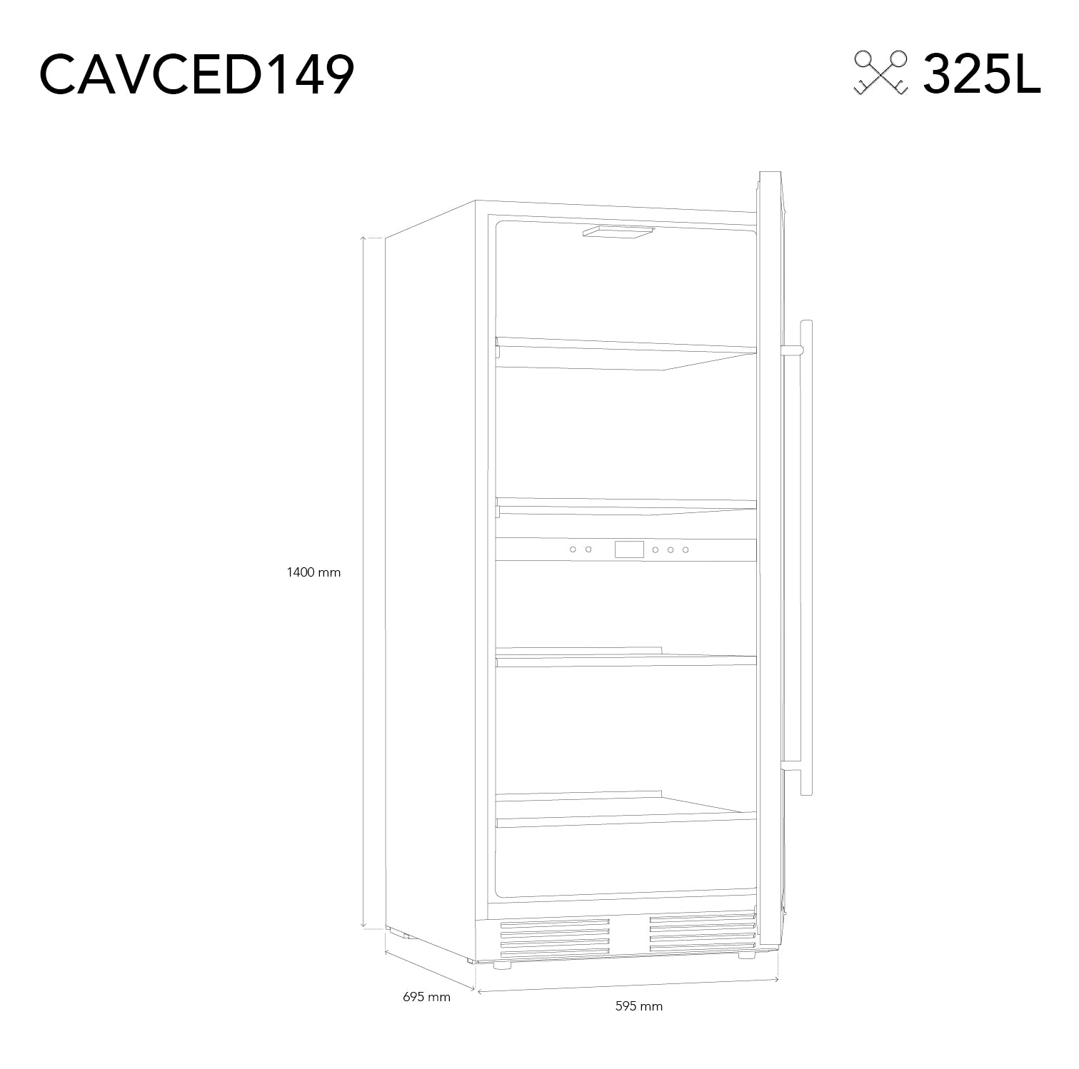 Cave à vin dual zone 149 bouteilles encastrable - CAVCED149 Les Petits Champs - Mathon - 5