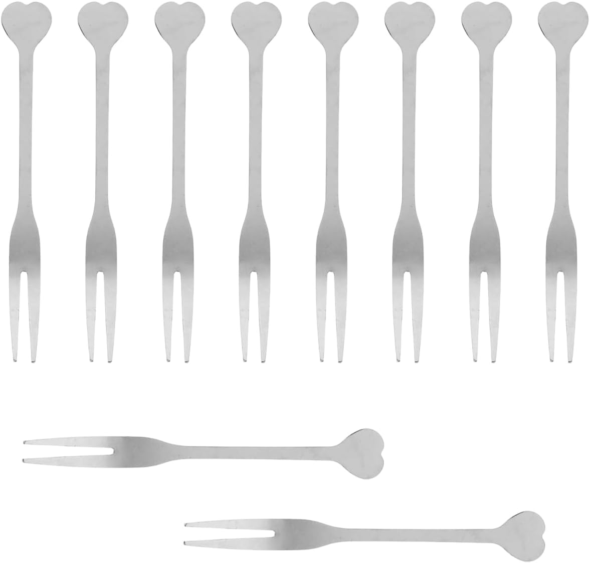 Fourchettes à fruits en acier inoxydable cœur Vendos85 - Mathon