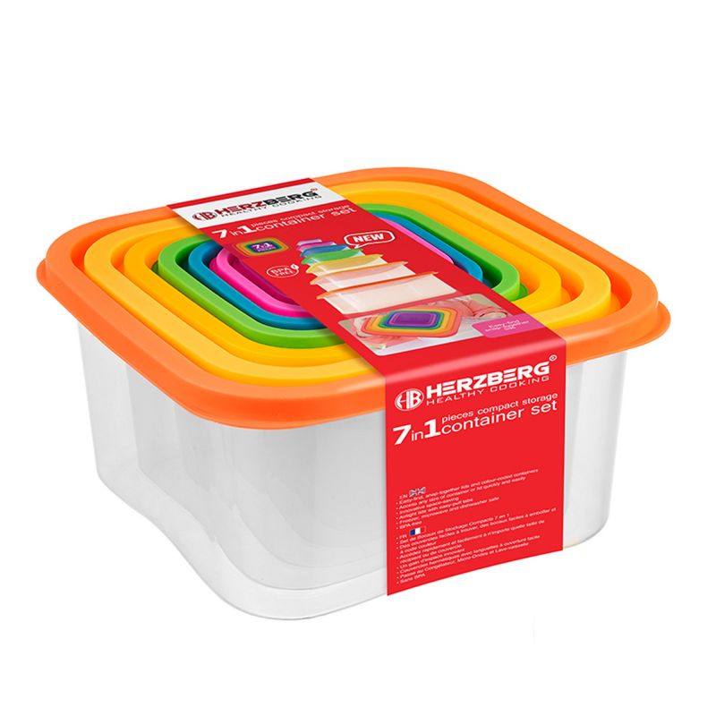 Ensemble de boites de conservations alimentaires 7 pièces Herzberg HGSFS7N1 Herzberg - Mathon - 2