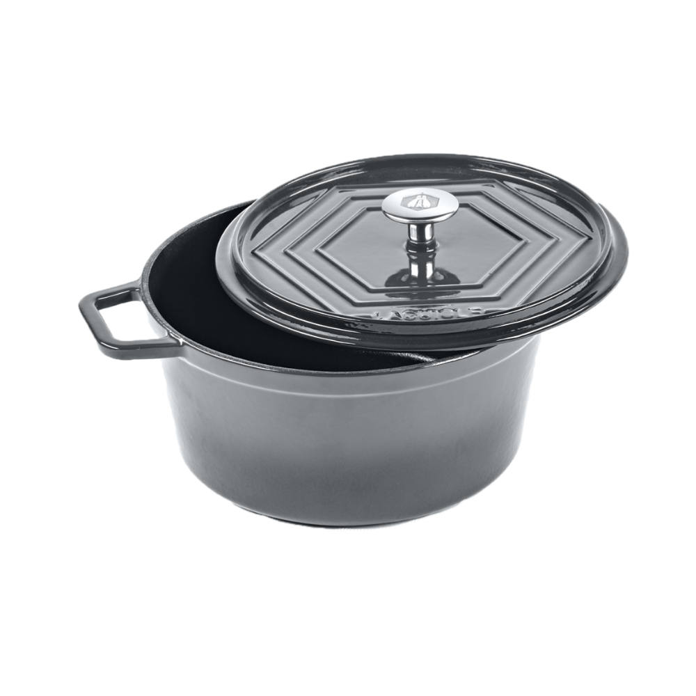 Batterie de cuisine - Set de 3 pièces fonte émaillée gris Laguiole Cuisson - Mathon - 3