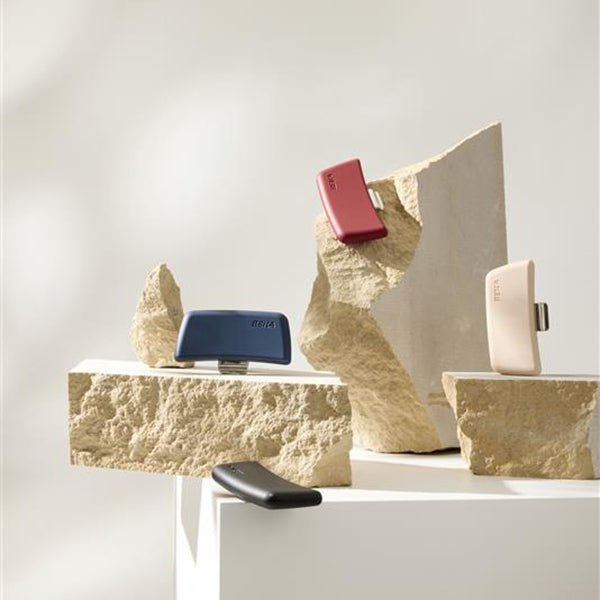 Set 2 anses amovibles en bakélite bleues Soft touch Evolution Beka - Mathon - 2