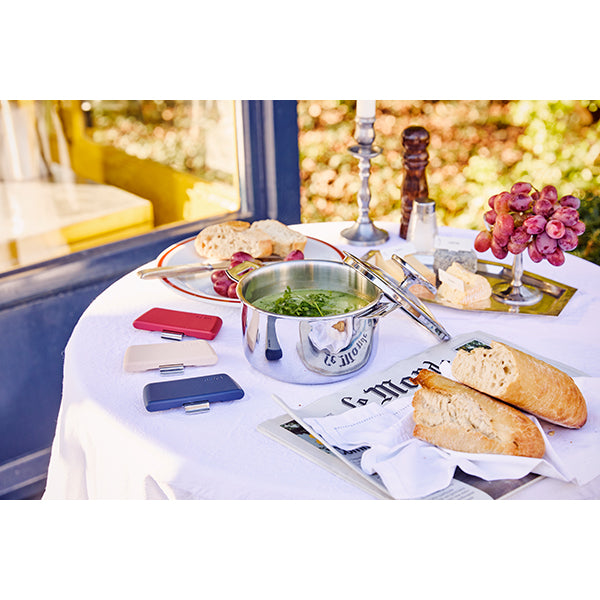 Set 2 anses amovibles en bakélite rouges Soft Touch Evolution Beka - Mathon - 4