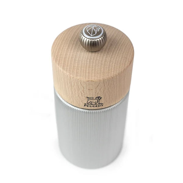 Moulin à sel manuel aluminium et bois Line 12 cm Peugeot - Mathon - 4