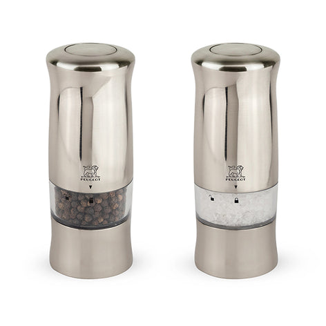 Duo moulins à sel et poivre électriques Zeli en ABS 14 cm Peugeot - Mathon - 1