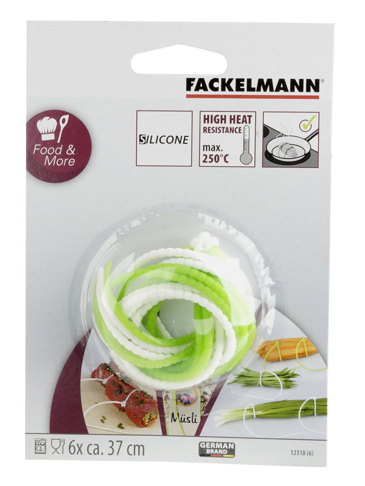 Lot de 6 ficelles alimentaires réemployables en silicone  Basic Fackelmann - Mathon - 6