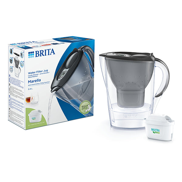 Carafe filtrante Marella graphite 2,4 L et filtre Maxtra Pro Brita france - Mathon - 1