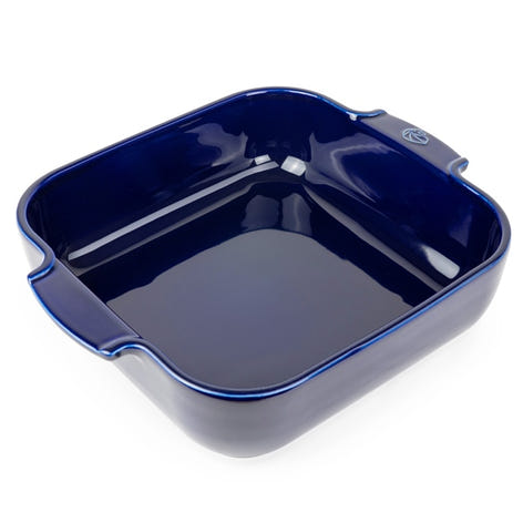 Plat à four céramique Appolia carré bleu 28 cm Peugeot - Mathon - 1