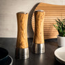 Moulin à sel Madras 21 cm en inox et bois d