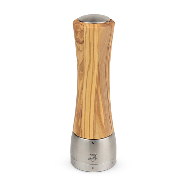 Moulin à sel Madras 21 cm en inox et bois d