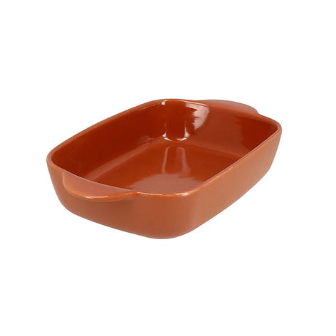 Plat à four rectangulaire Octave en grès terracotta 21,8 x 13,5 cm Menastyl - Mathon - 1