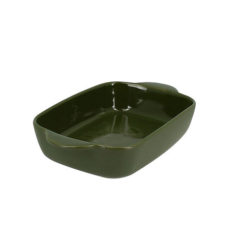 Plat à four rectangulaire Octave en grès vert 21,8 x 13,5 cm  Menastyl - Mathon - 1