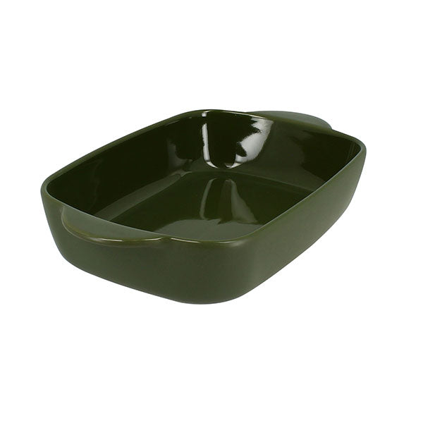 Plat à four rectangulaire Octave en grès vert 27,3 x 16,5 cm Menastyl - Mathon - 1