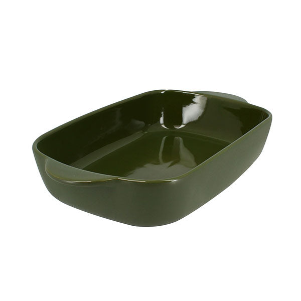 Plat à four rectangulaire Octave en grès vert 33,8 x 20 cm Menastyl - Mathon - 1