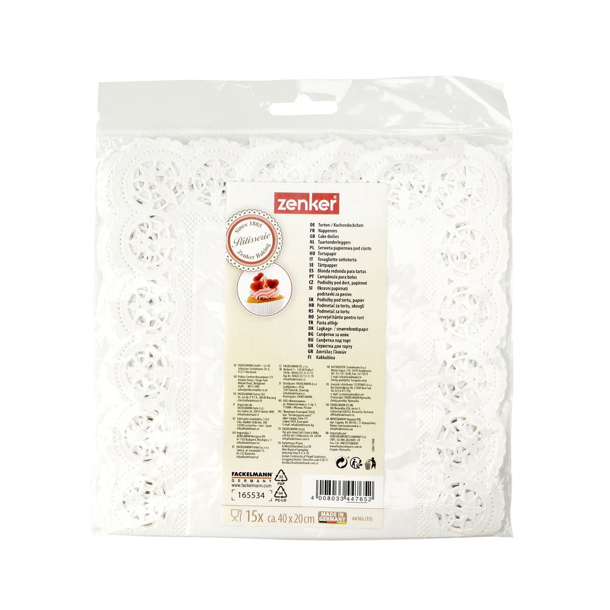 Lot de 15 napperons papier rectangulaires pour cakes Zenker Zenker - Mathon - 5