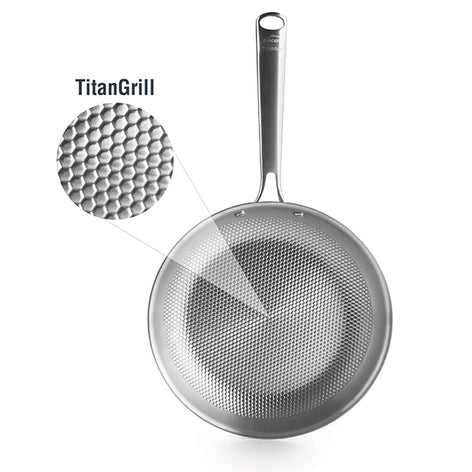 Lot 2 poêles Titanium 24 et 28 cm Lacor - Mathon - 2