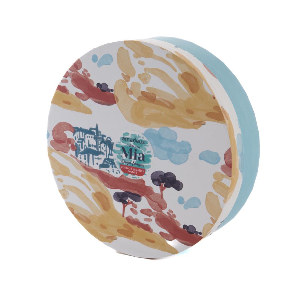 Coffret 4 assiettes à dessert Mia Amadeus - Mathon - 2