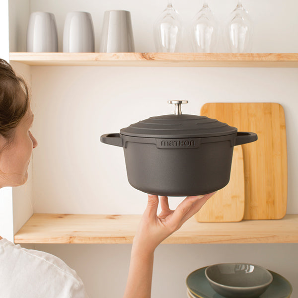 Lot cocotte légère ronde en fonte d