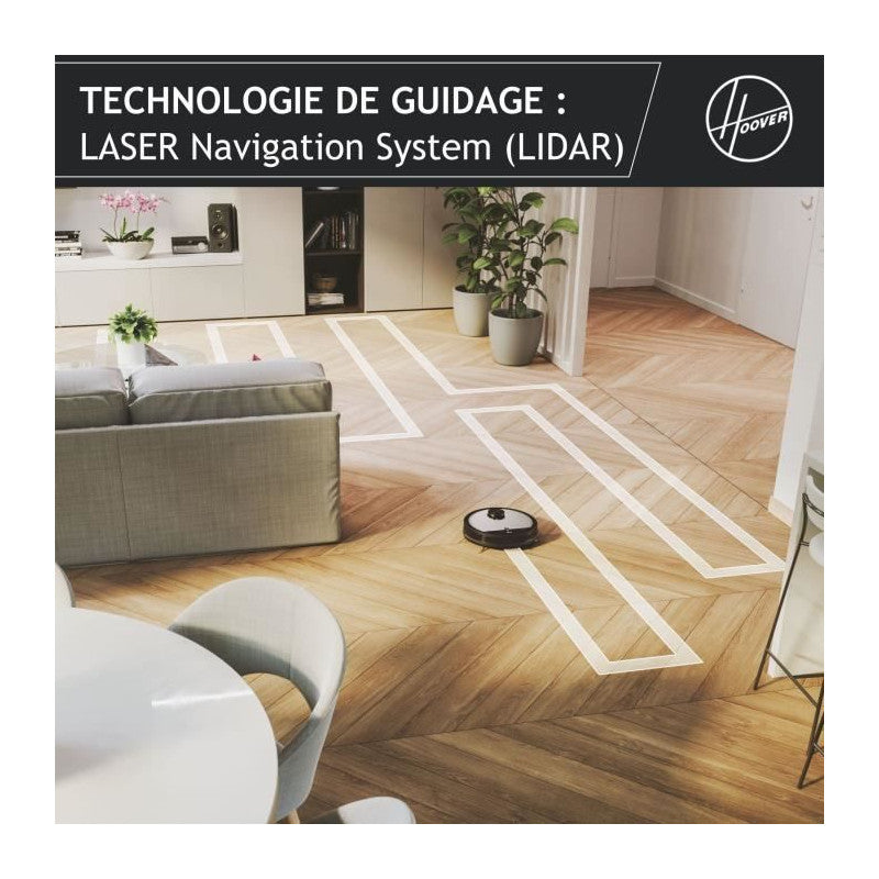 Hg510d Aspirateur Robot Dry - Wifi - Navigation Laser - Brosse Xl - Autonomie 90min - Puissant - Ultra Silencieux 68 Dba Hoover - Mathon - 2